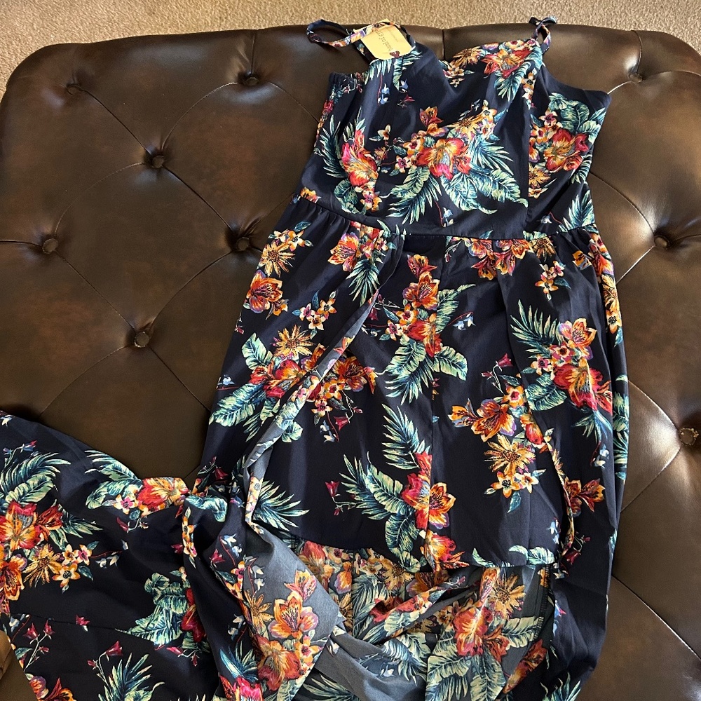 Floral romper with skirting